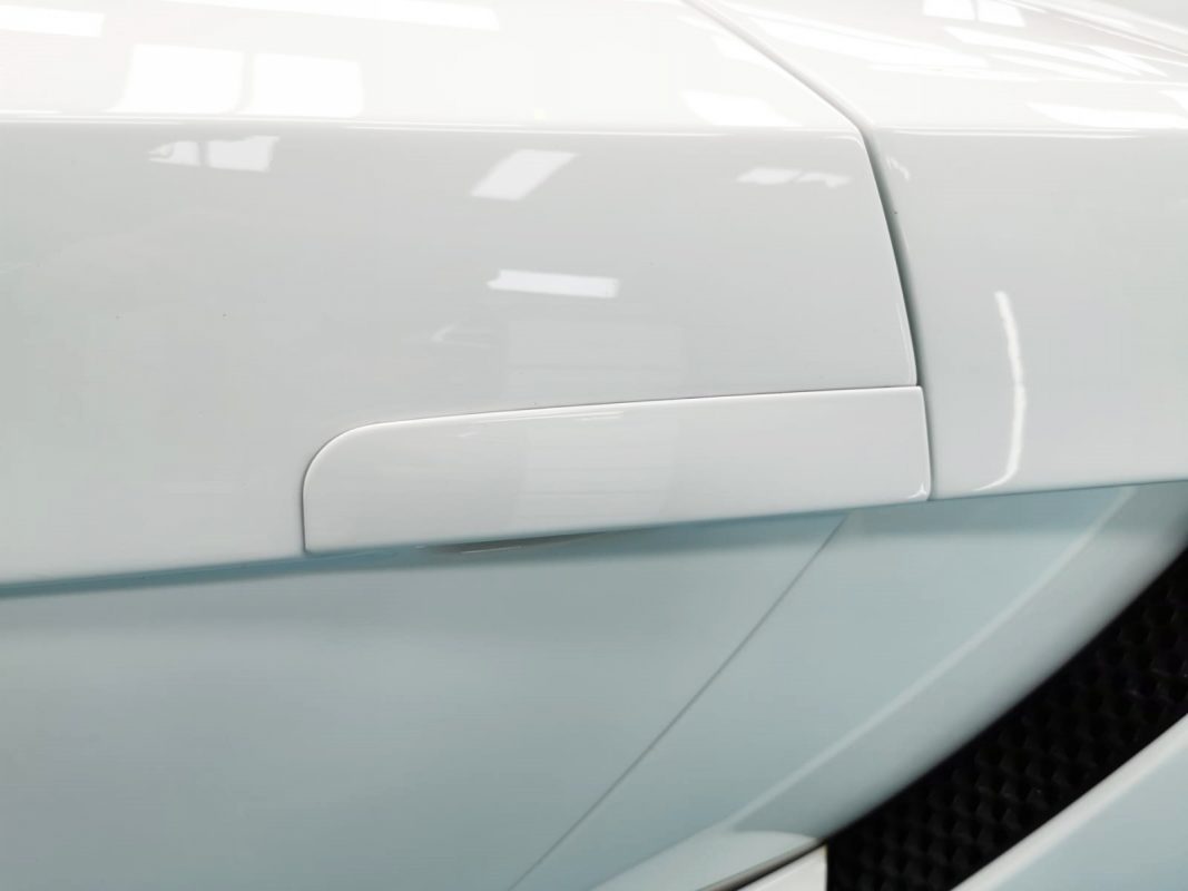 Front three-quarter view of the Lamborghini Gallardo after coating.