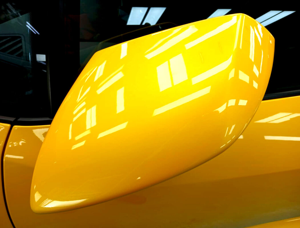 The Lamborghini Huracan's protected, high-gloss finish.