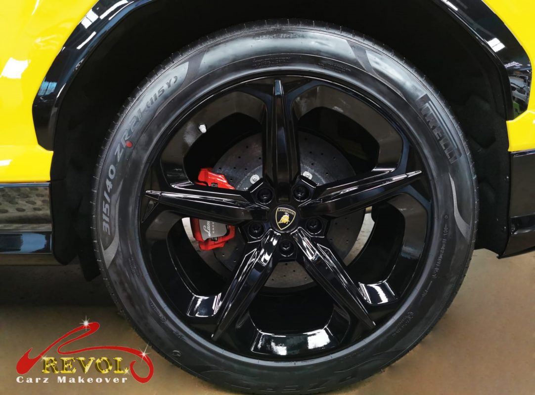 The Lamborghini Urus, finished and ready for collection.