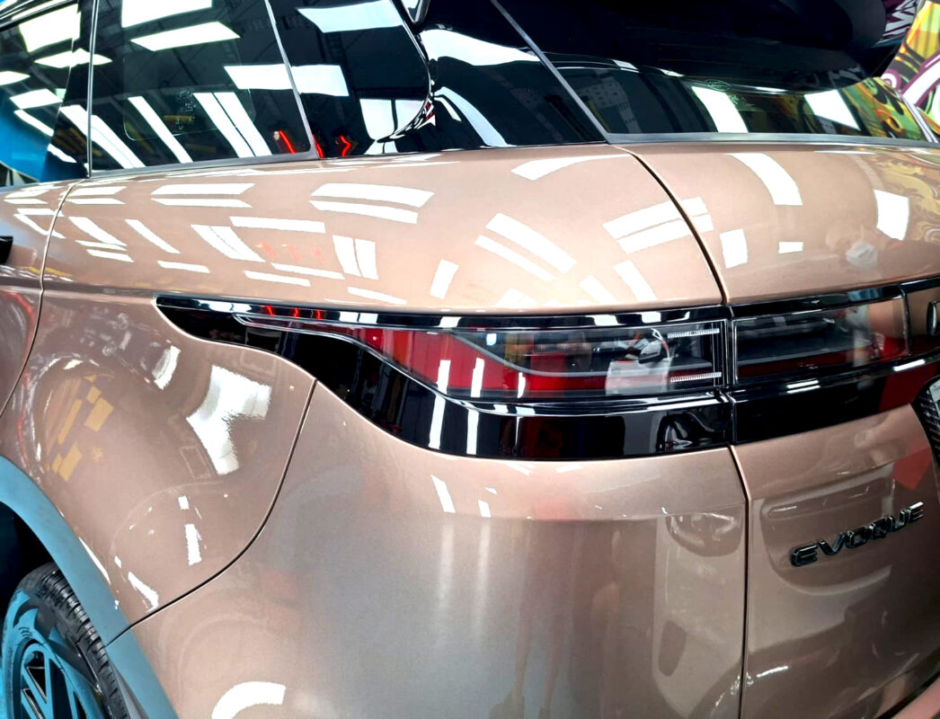 The finished Land Rover Range Rover Evoque, glossy and protected.