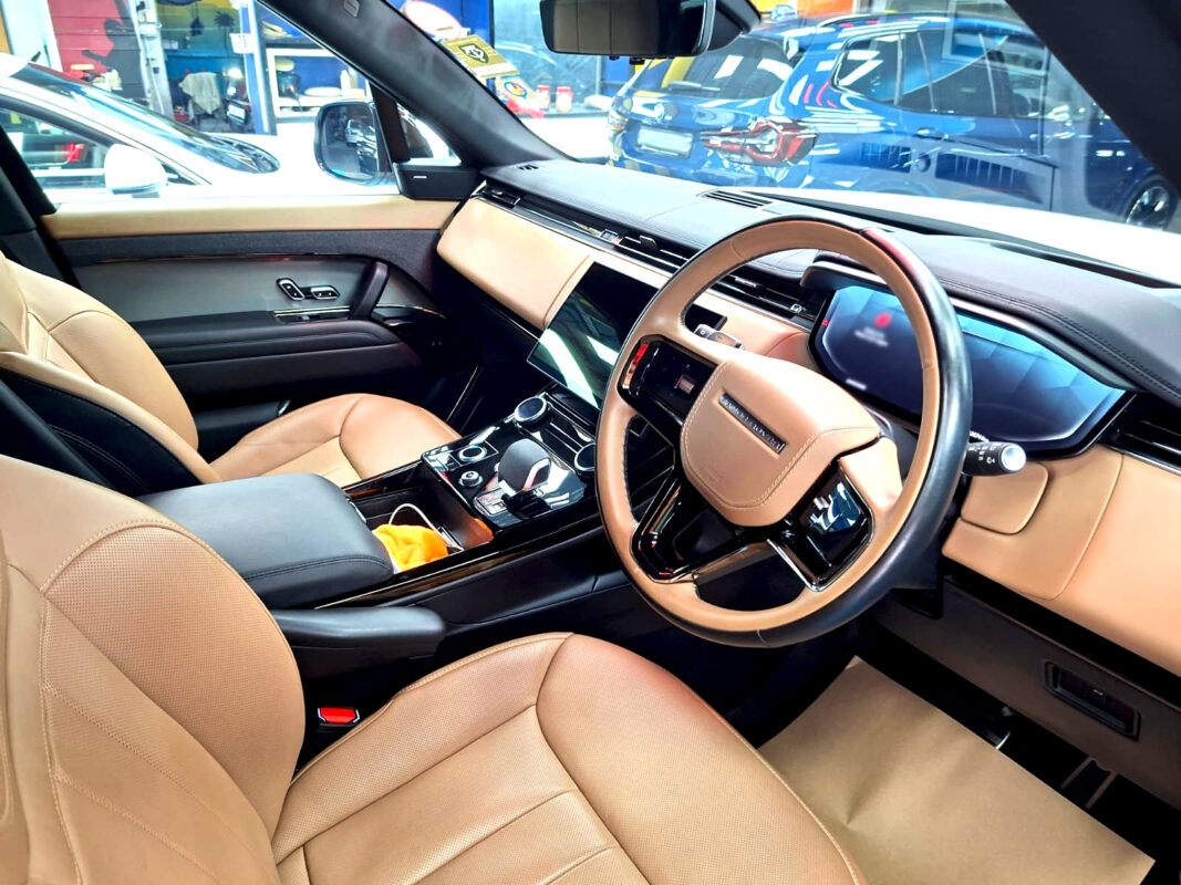 The Range Rover's protected, high-gloss finish.