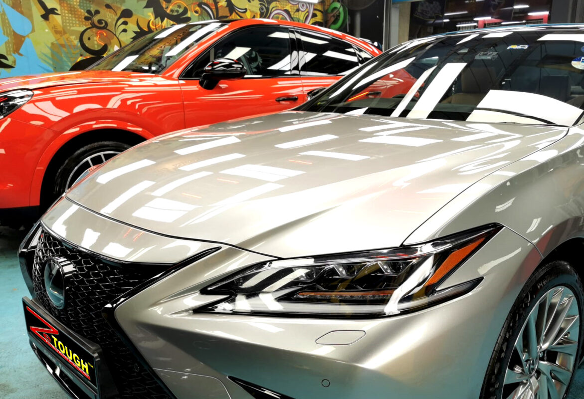 Side angle of the Lexus ES250 after the titanium coating.