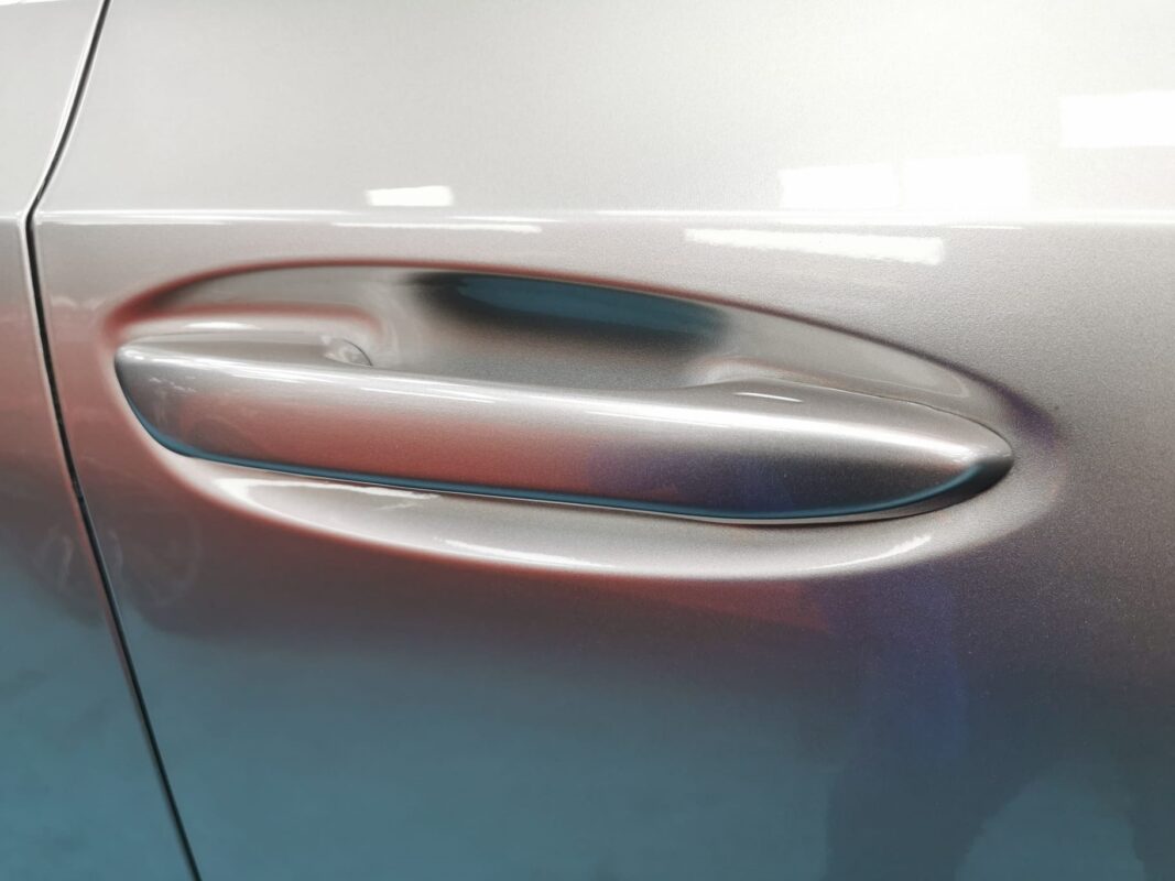 Front three-quarter view of the ES250 after coating.