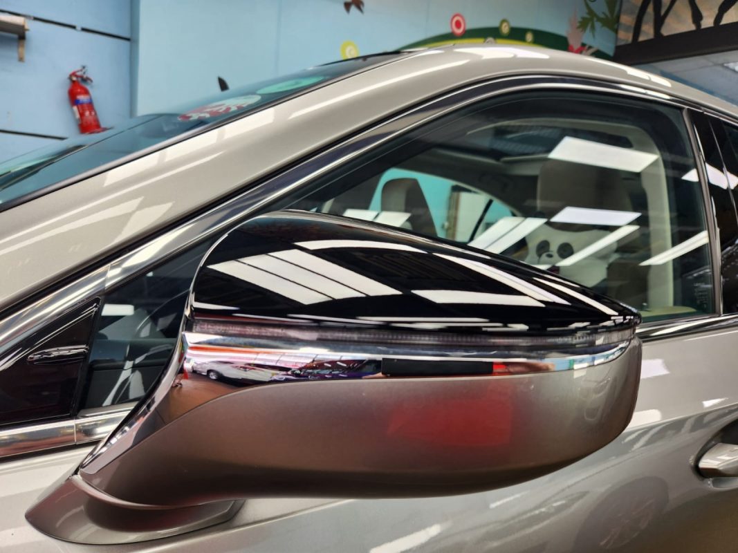 Side panel of the Lexus ES250 with the ceramic finish locked in.