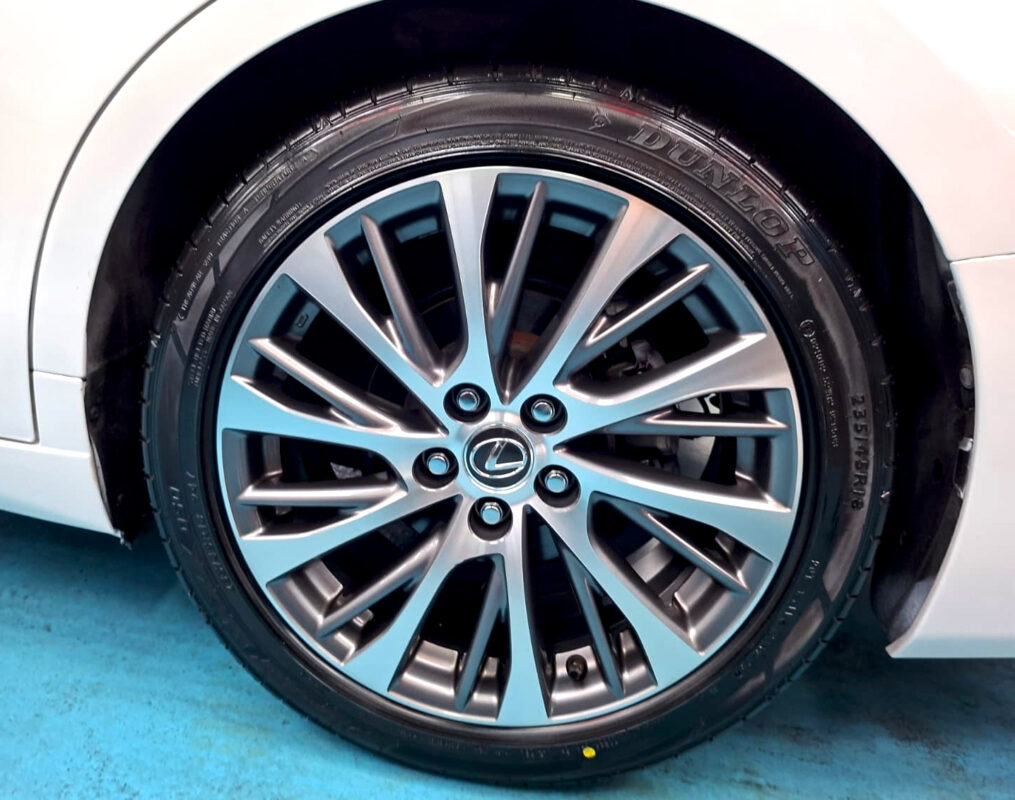 The Lexus ES250 with its fresh, coated finish.
