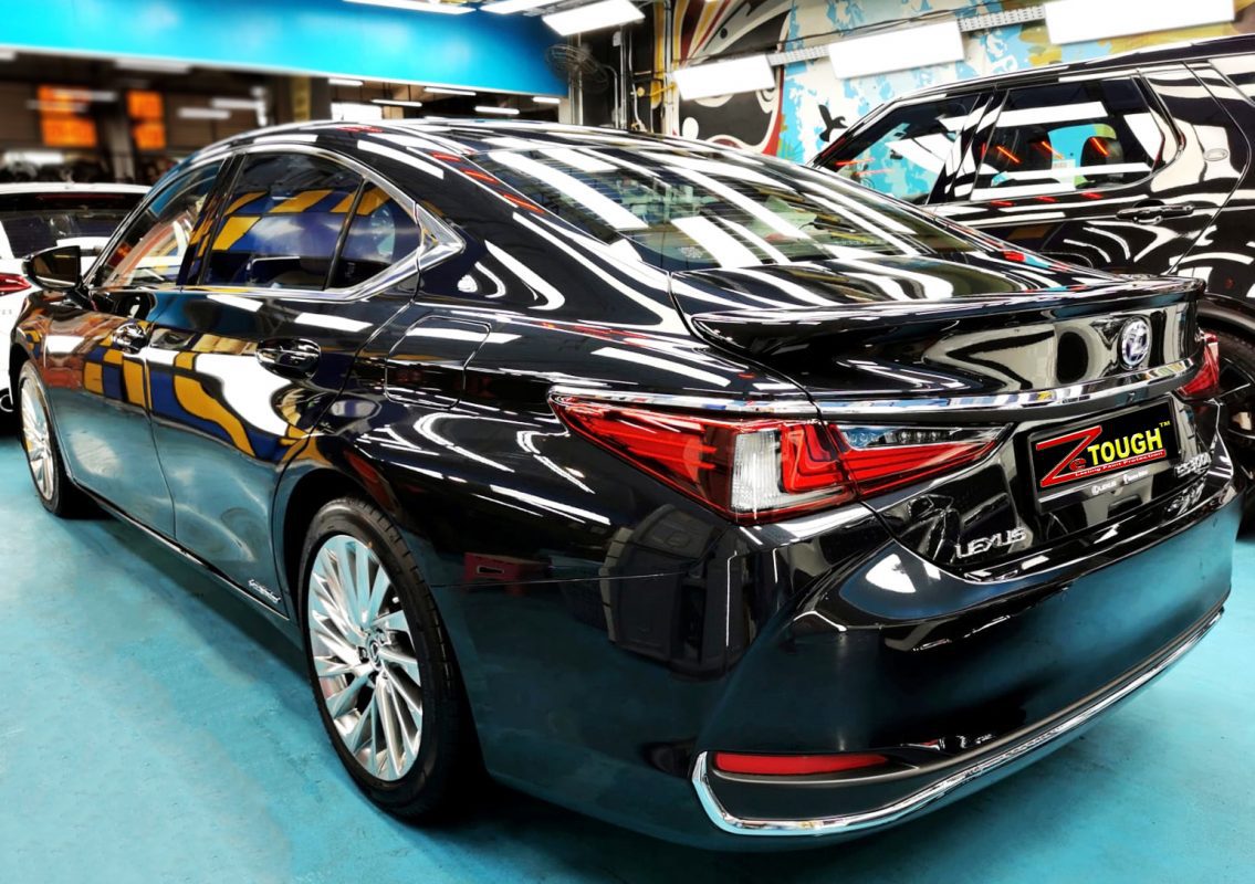 Rear quarter of the Lexus ES300, glossy and protected.