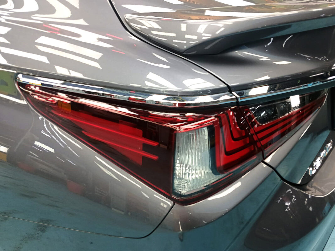 Front three-quarter view of the ES300h after coating.