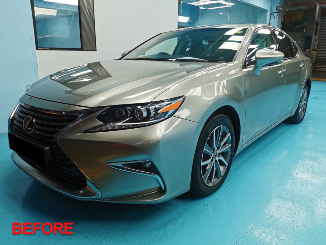 The Lexus ES300H after the full respray.