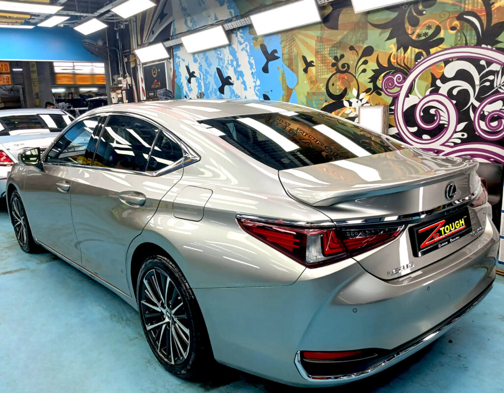 Side panel of the ES300h with the ceramic finish locked in.