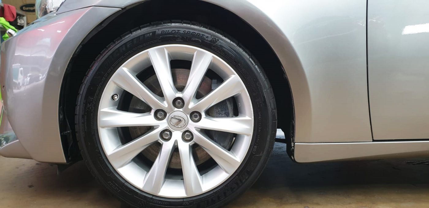 The Lexus IS200t, finished and ready for collection.