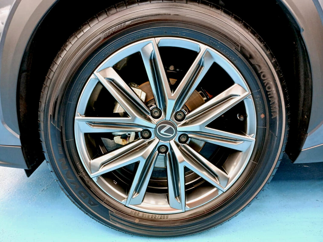The Lexus LBX with its fresh, coated finish.