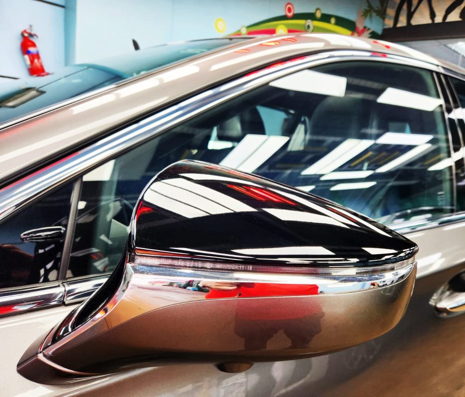 Side panel of the Lexus LS350 with the ceramic finish locked in.
