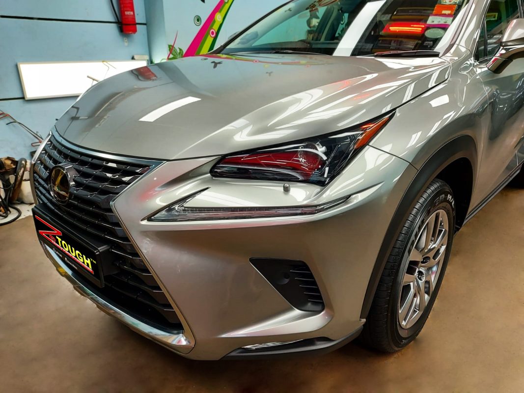 The Lexus NX200 from a side angle after the ceramic coating.
