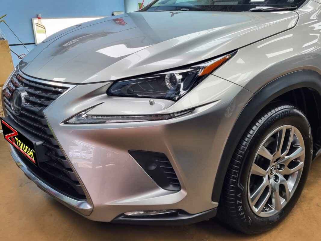Side angle of the Lexus NX300 after the titanium coating.