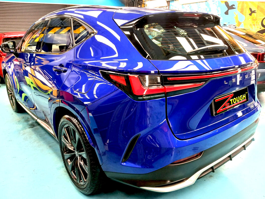 Front three-quarter view of the NX350 after coating.