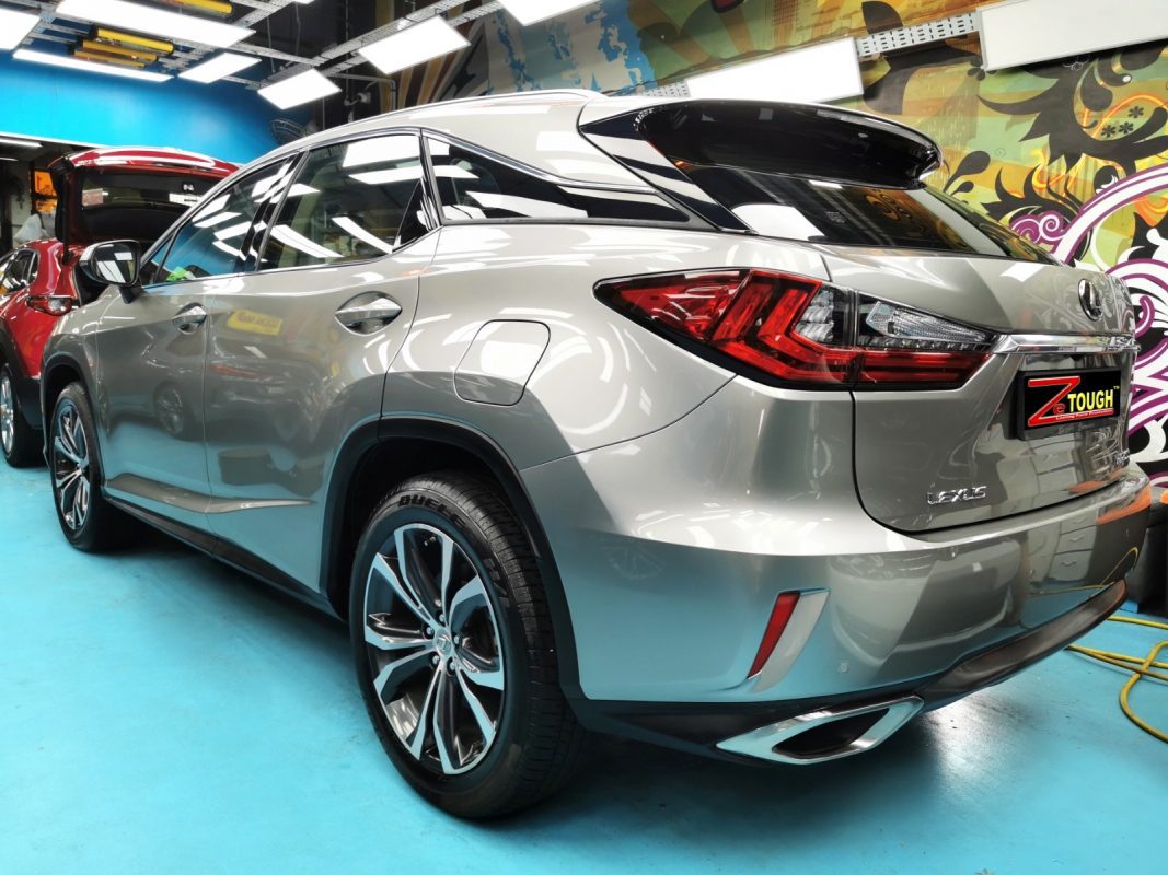 Rear quarter of the Lexus RX200, glossy and protected.