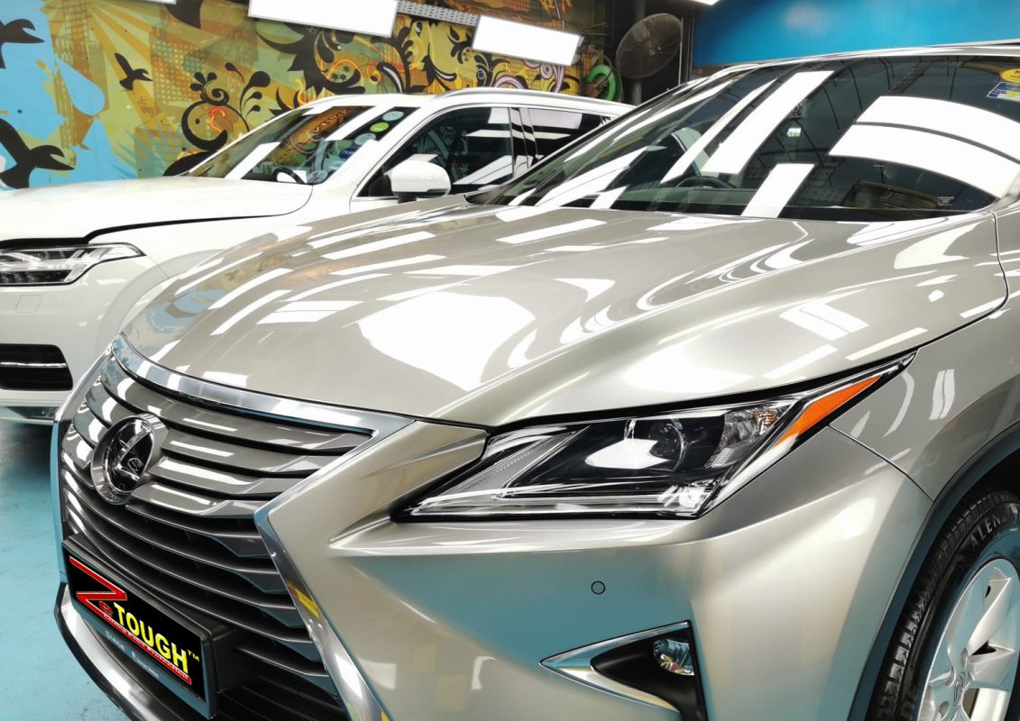 The Lexus RX200T from a side angle after the ceramic coating.