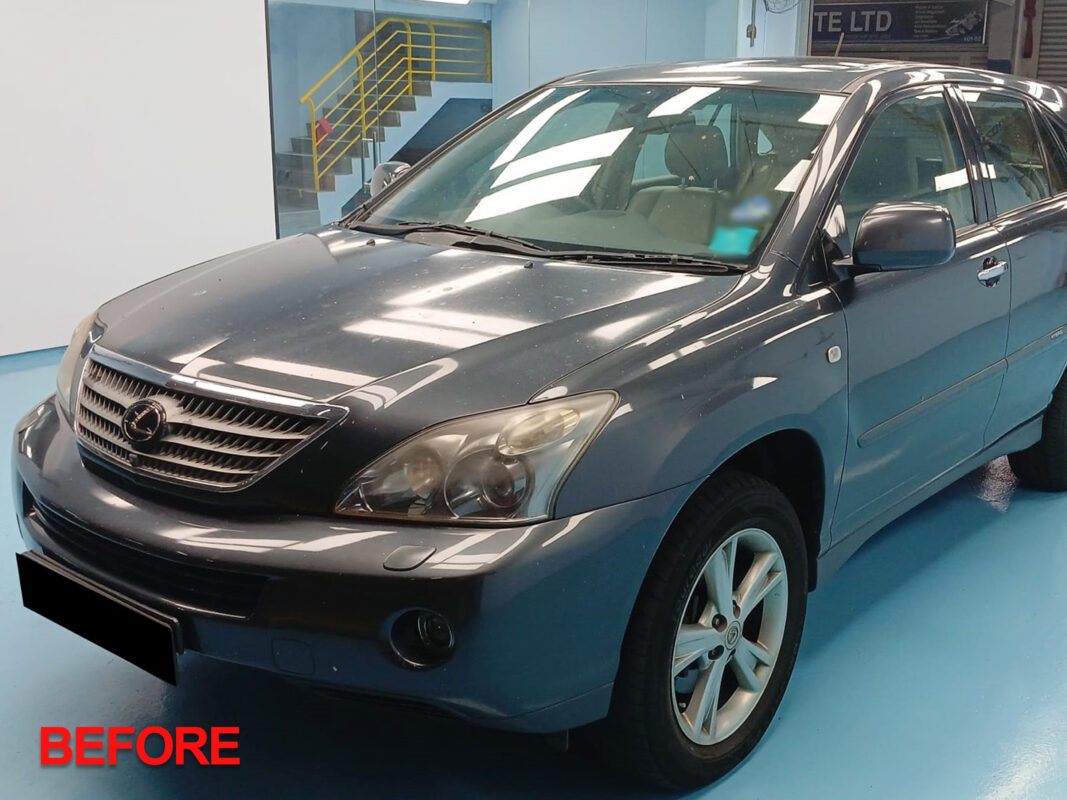Before: the Lexus RX400h as it arrived, paintwork worn and uneven.