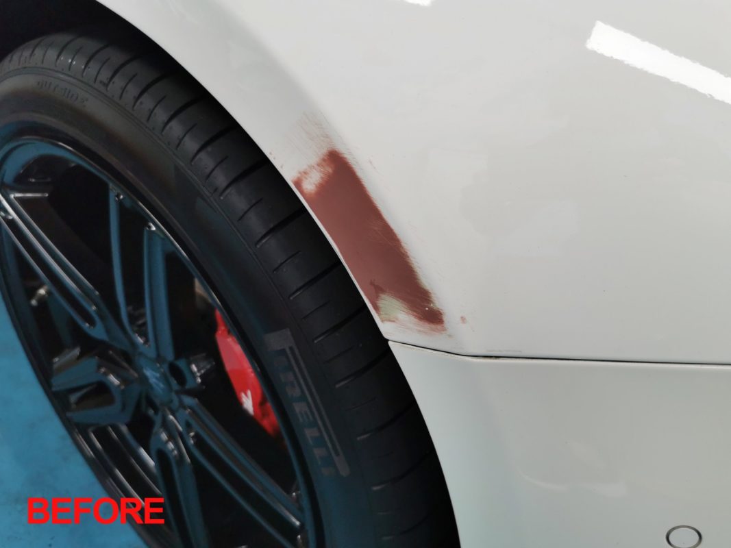 The Maserati Ghibli after the full respray.