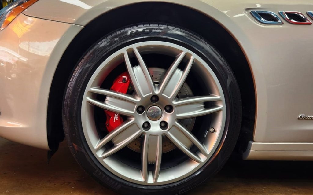The Maserati Quattroporte, finished and ready for collection.