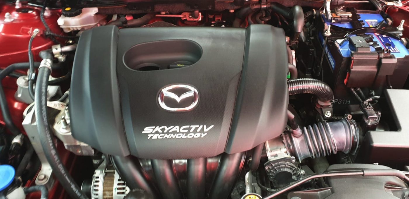 Detail of the Mazda 2's bodywork sealed with ZeTough Ceramic.