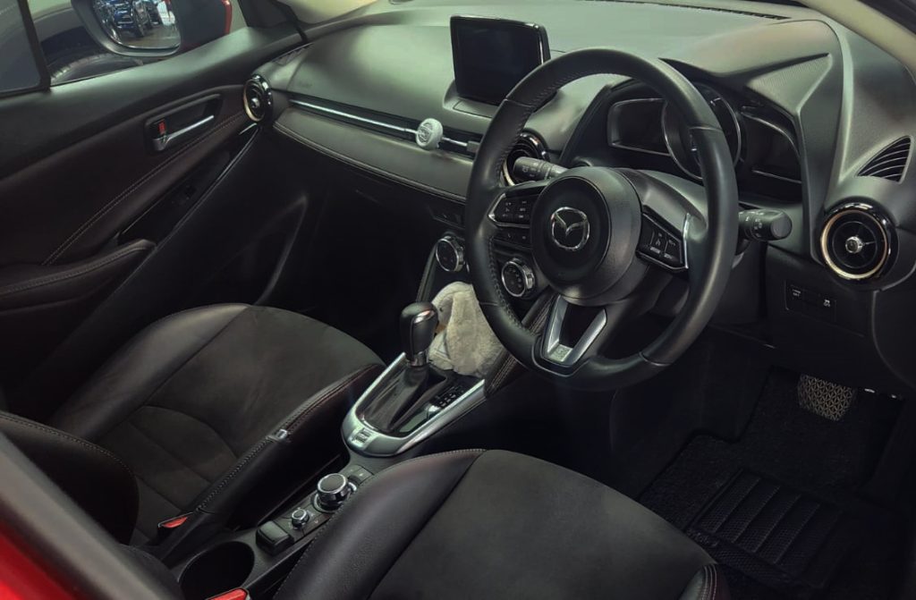 Detail of the Mazda 2's bodywork sealed with ZeTough Ceramic.