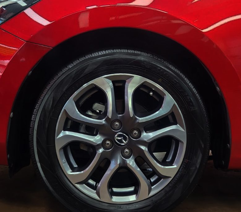The Mazda 2, finished and ready for collection.