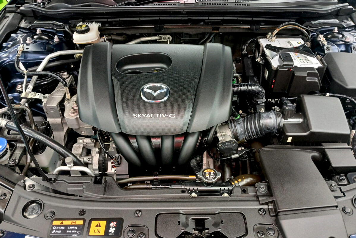Detail of the Mazda 3's bodywork sealed with ZeTough Ceramic.