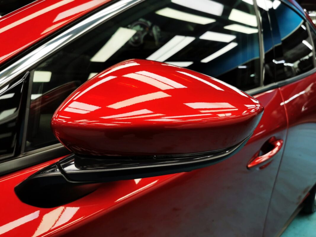 The finished Mazda 3 after its respray.