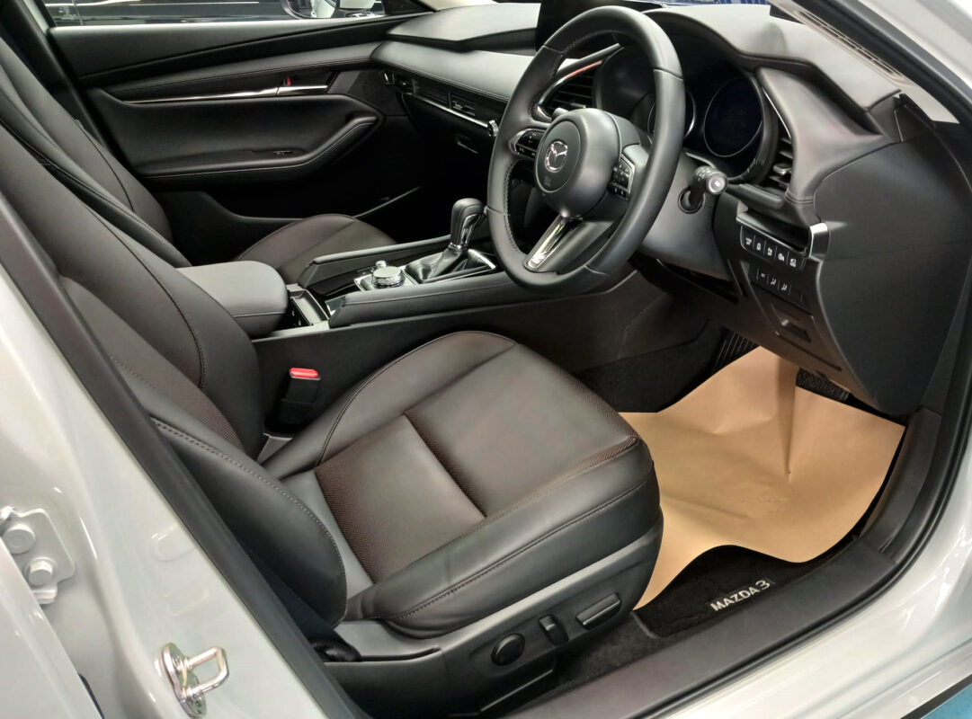 Detail of the Mazda 3's bodywork sealed with ZeTough Titanium.