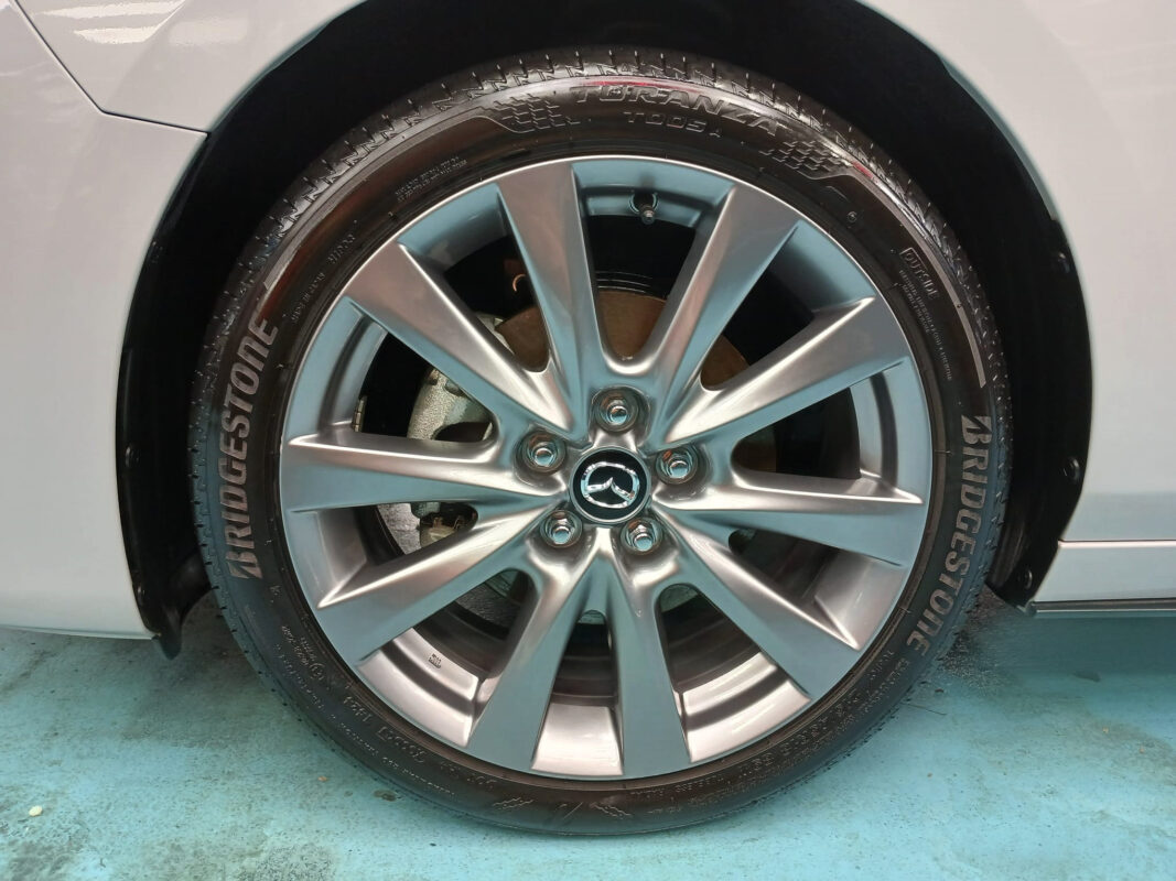 The Mazda 3, finished and ready for collection.