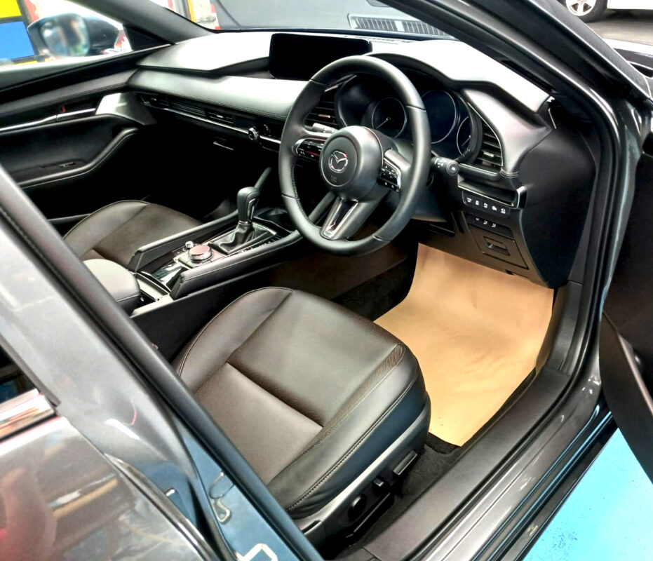 The Mazda 3's protected, high-gloss finish.