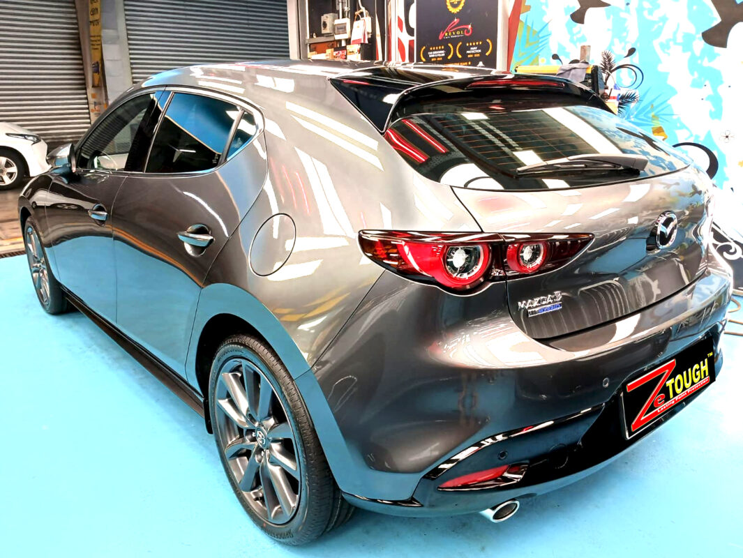 The Mazda 3 after its ZeTough coating.