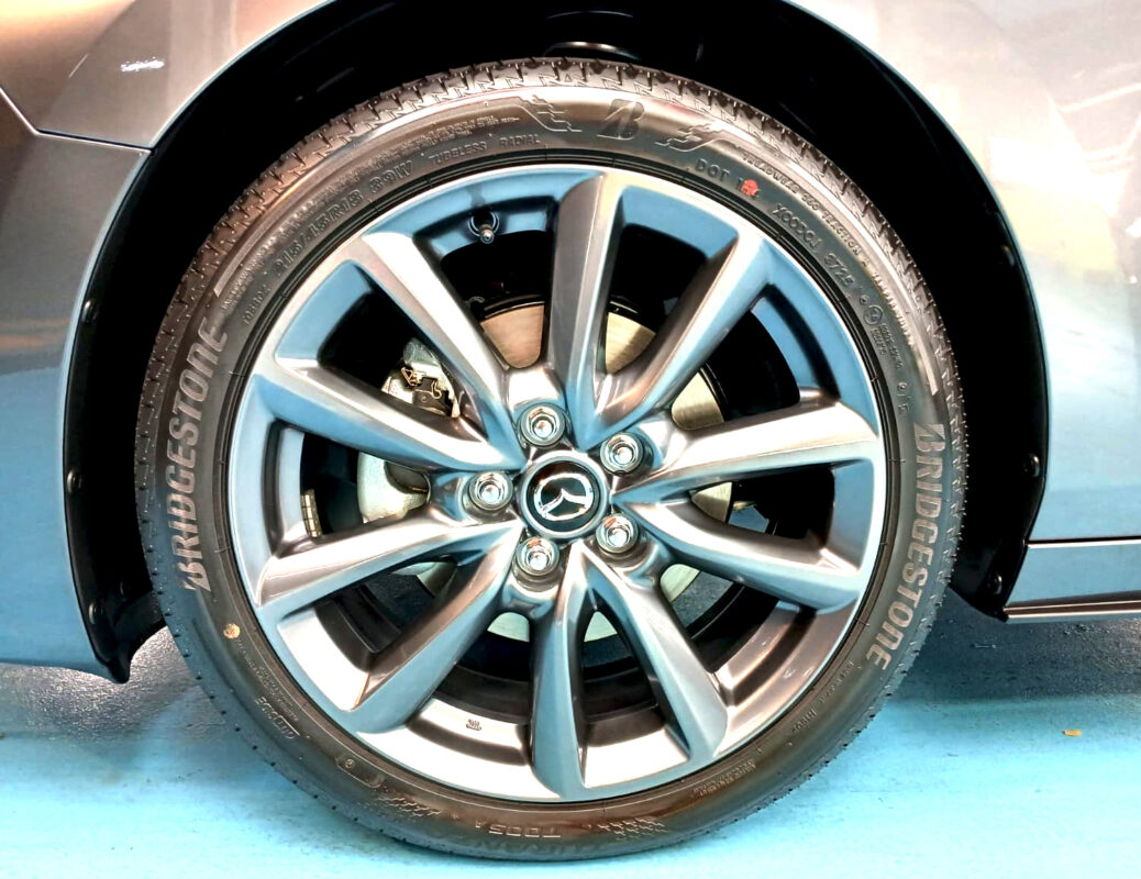 The Mazda 3 with its fresh, coated finish.