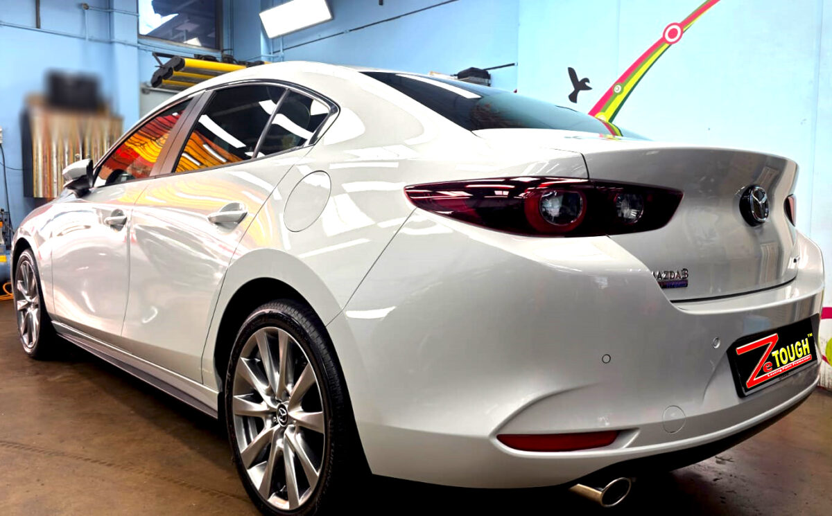 The Mazda 3 after its ZeTough coating.