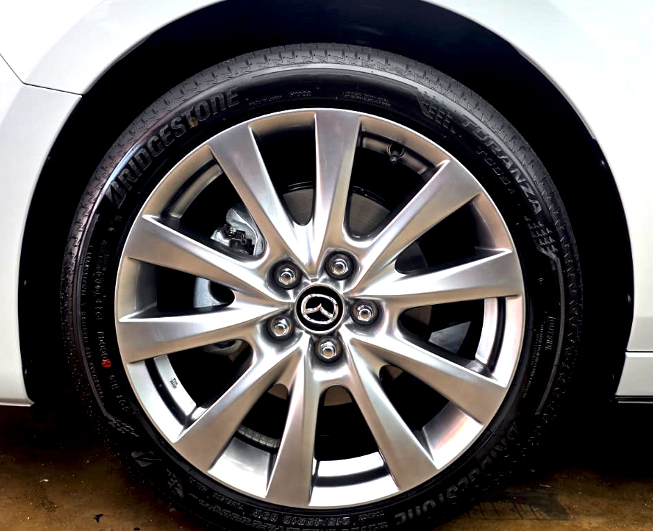 The Mazda 3 with its fresh, coated finish.