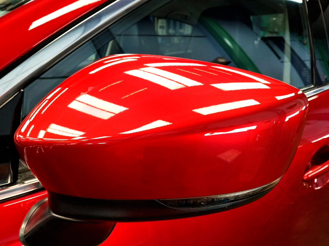 Side panel of the Mazda 6 with the ceramic finish locked in.