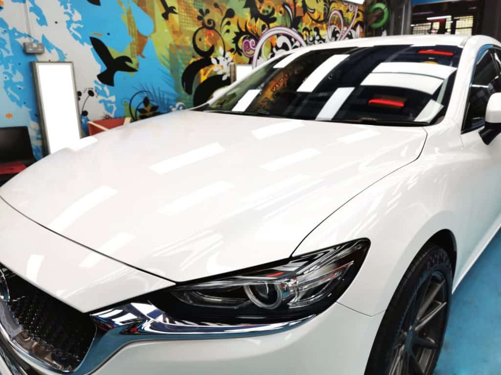 Side angle of the Mazda 6 after the ceramic coating.