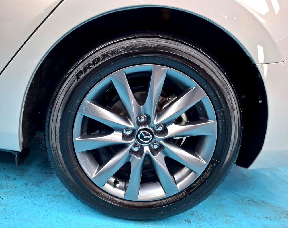 The Mazda 6 with its fresh, coated finish.