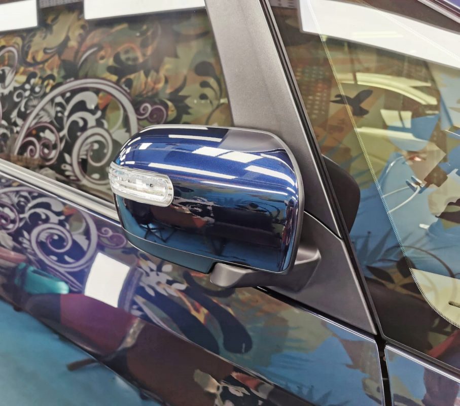 Side panel of the Mazda Biante with the ceramic finish locked in.