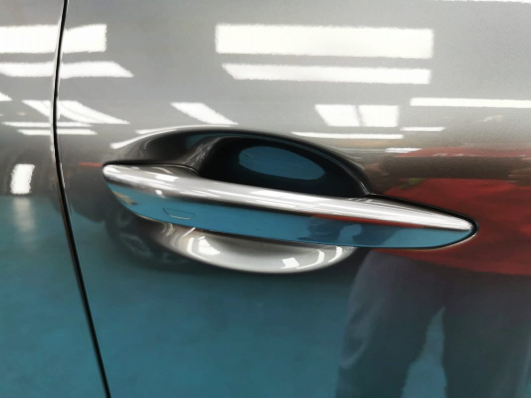 Front three-quarter view of the CX-30 after coating.