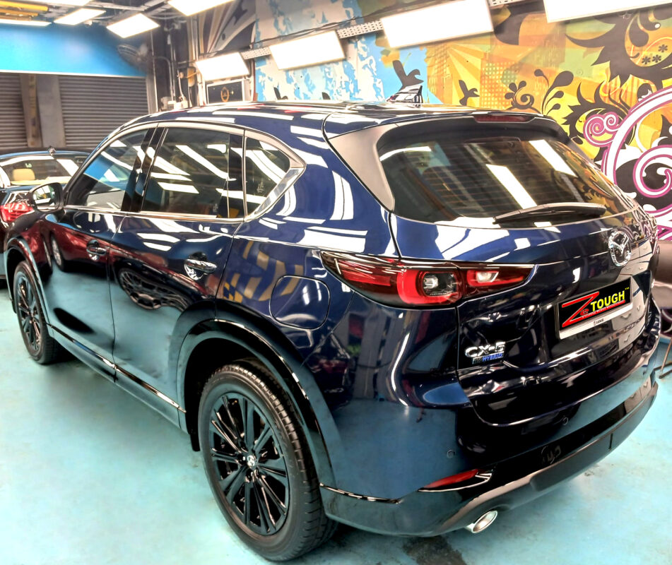 Front three-quarter view of the Mazda CX-5 after coating.