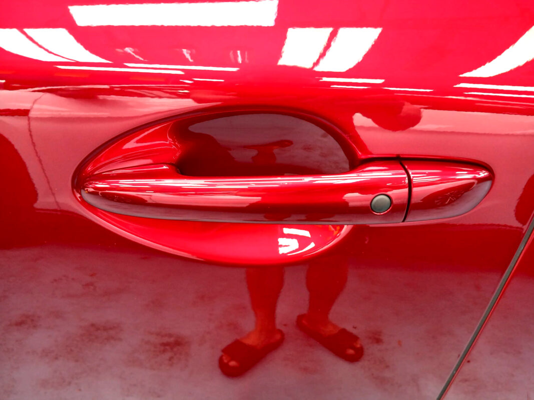 Front three-quarter view of the Mazda CX-5 after coating.