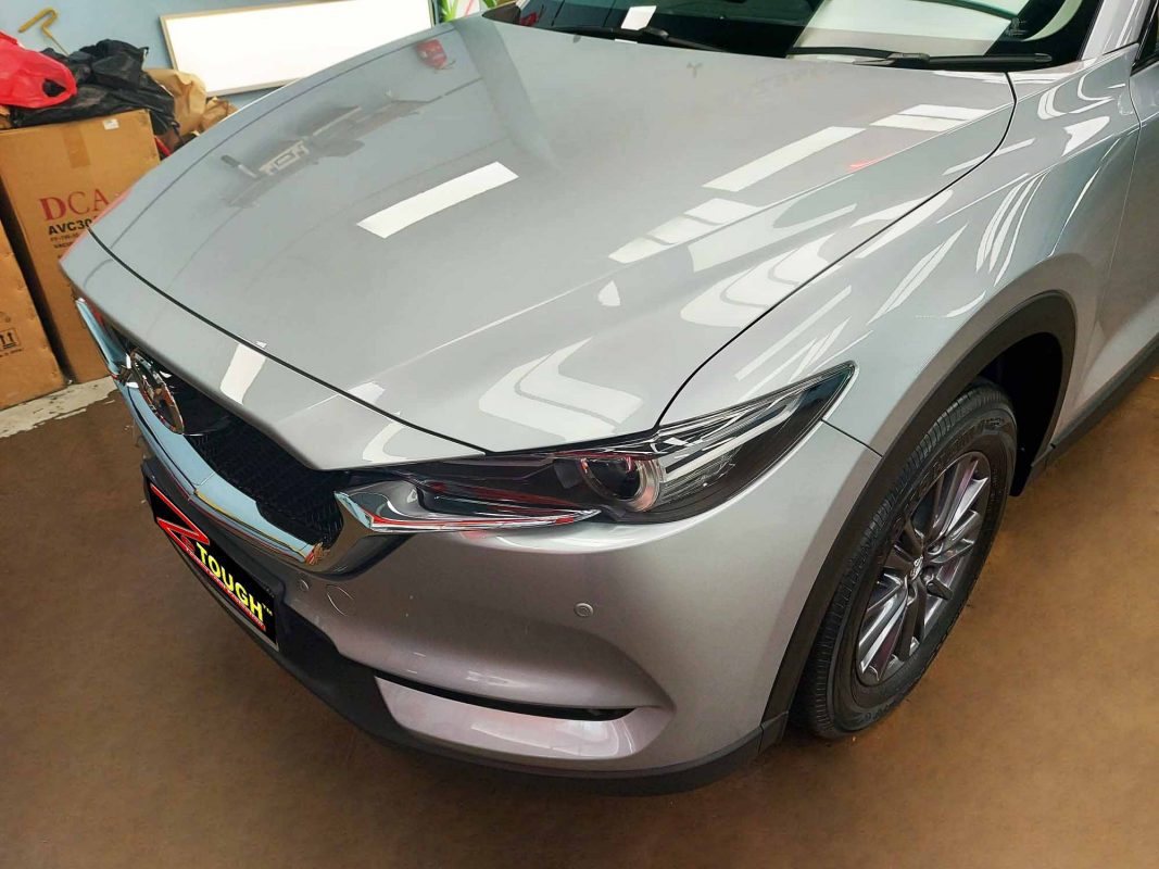 The Mazda CX-5 from a side angle after the titanium coating.