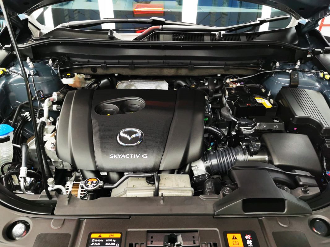 Detail of the Mazda CX-8's bodywork sealed with ZeTough Ceramic.