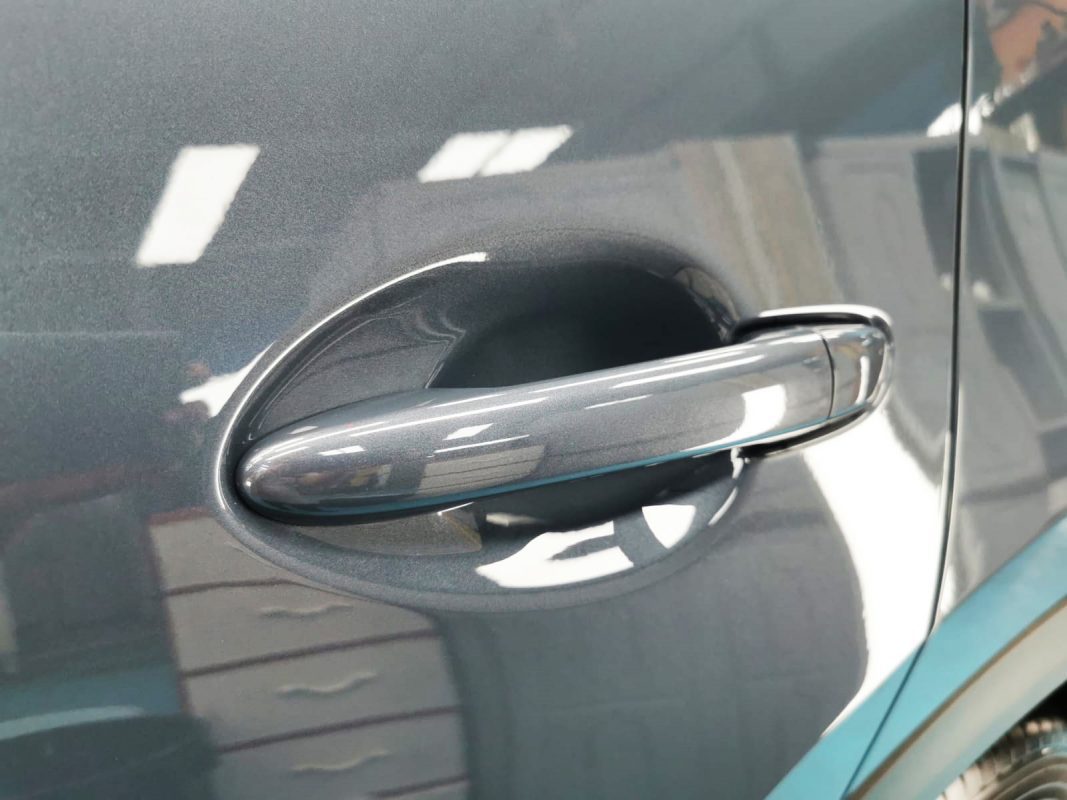 Front three-quarter view of the Mazda CX-8 after coating.
