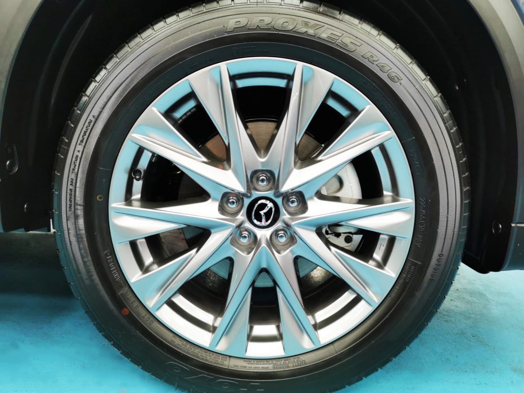 The Mazda CX-8, finished and ready for collection.