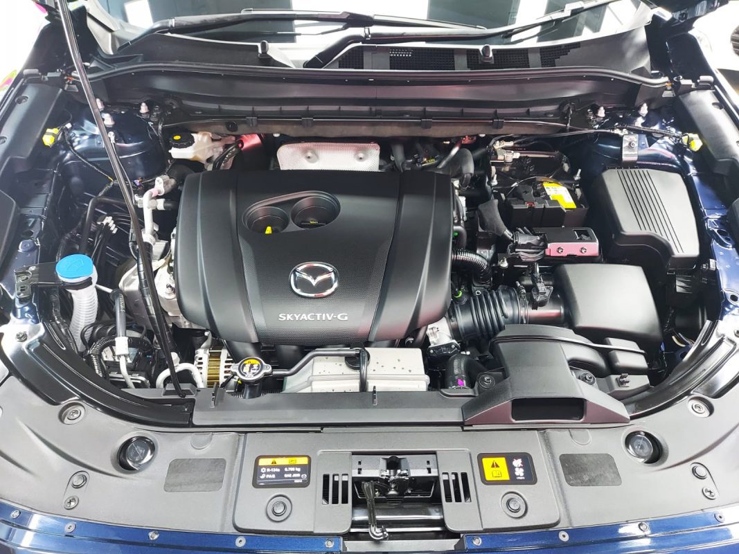 Detail of the Mazda CX-8's bodywork sealed with ZeTough Ceramic.
