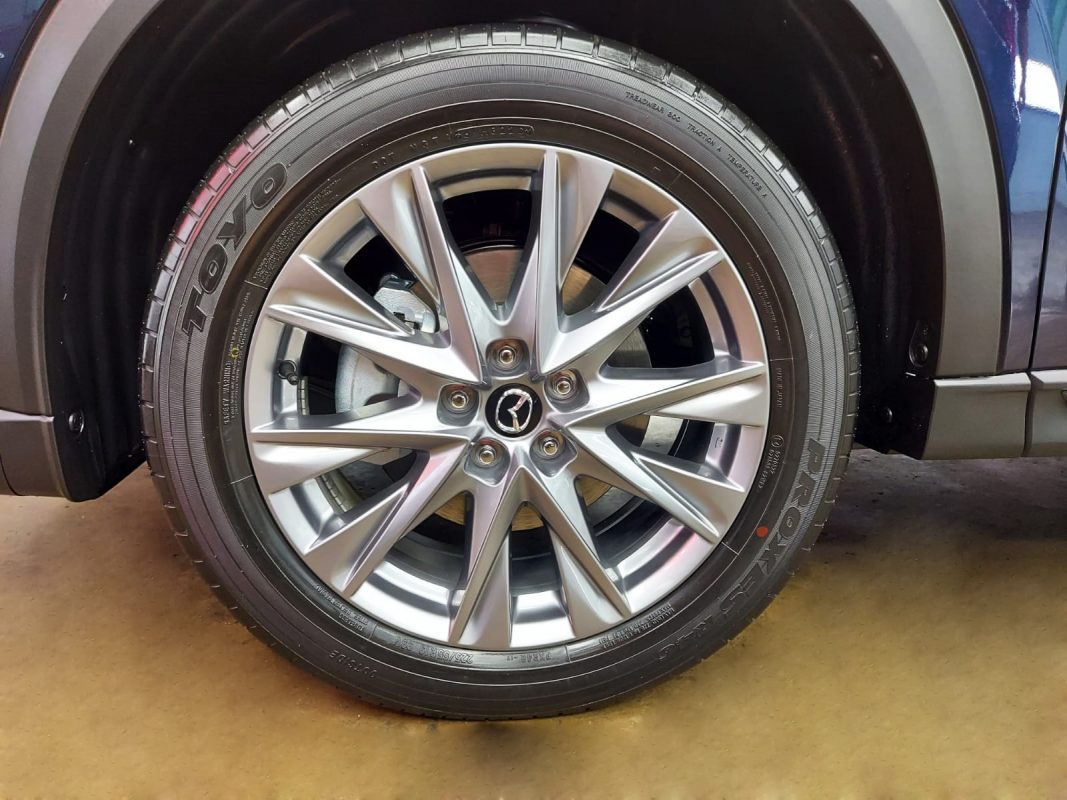 The Mazda CX-8, finished and ready for collection.