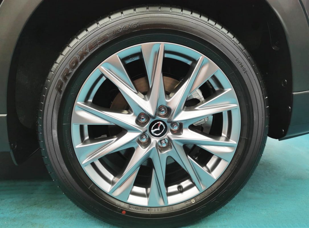 The Mazda CX-8, finished and ready for collection.